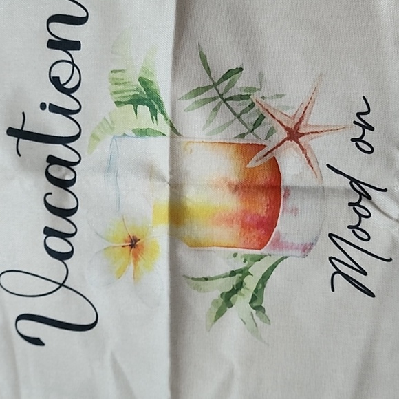 New' VACATION" Throw Pillow 17x17" Inch Pillow Cover, Retro cushion, Home Decor - Picture 2 of 4